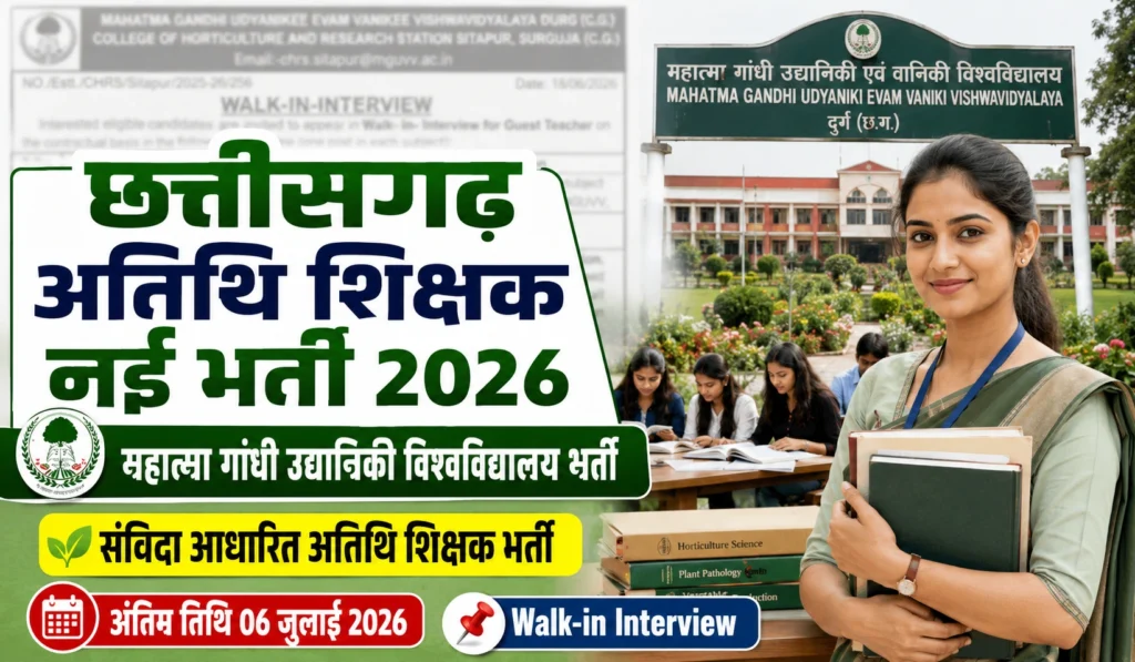 MGUVV Guest Teacher Recruitment 2026